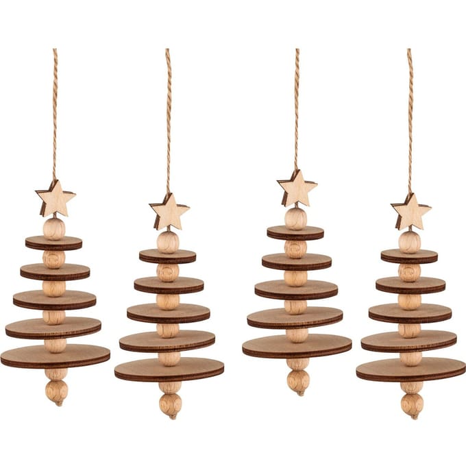 Knutselkit houten boom decoratieve hanger