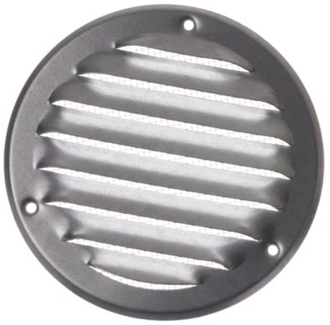 Ventilatie Rooster - Lucht Uitlaat - Luchtcirculatie Verbeteren - Met Insectenwering - Ø 100 mm - Zink