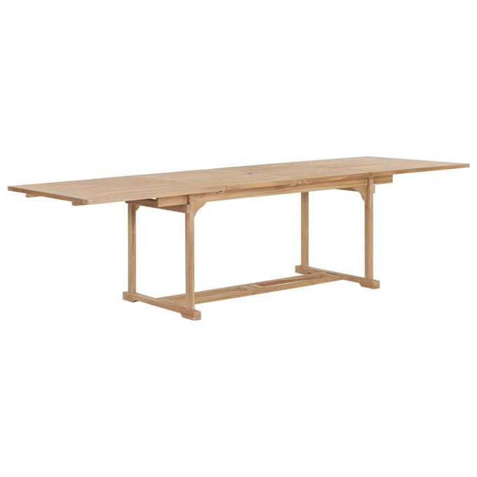 vidaXL - 9-delige - Tuinset - 180-280x100x75 - cm - massief - teakhout