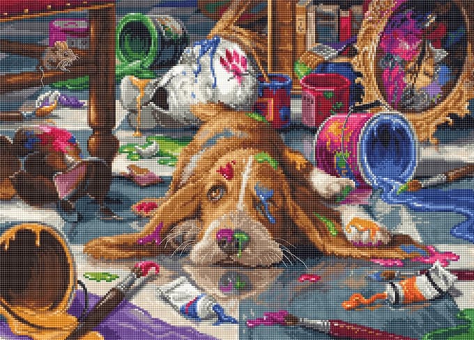 Luca-S Picasso's Colors borduren (pakket) B2421