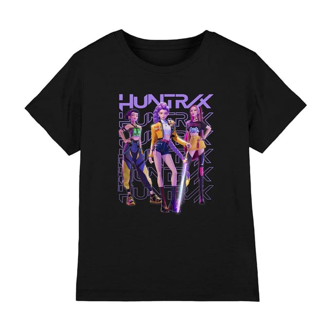 K-Pop Demon Hunters Kinder/Hunters X Pose T-Shirt (Zwart)