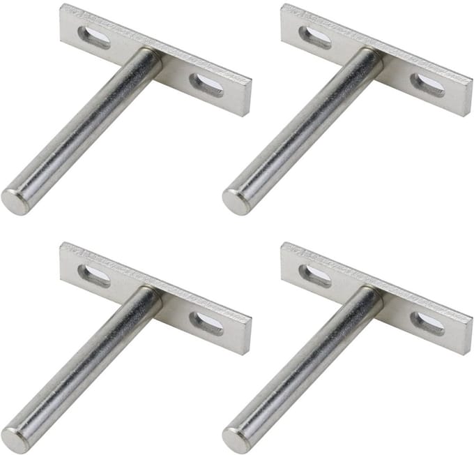 Daity 4-pack - zwevende plankbeugels - 6 inch blinde plankbeugels - doe-het-zelfproject onzichtbare ophangbeugels