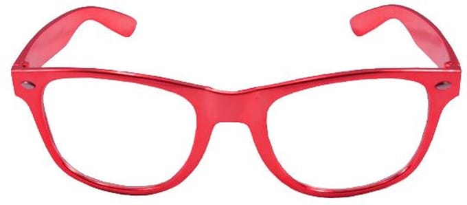 Folat - Feestbril - Metallic Rood