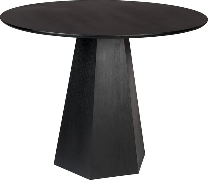 Zuiver Pilar Eettafel Rond 100 cm Hout Zwart