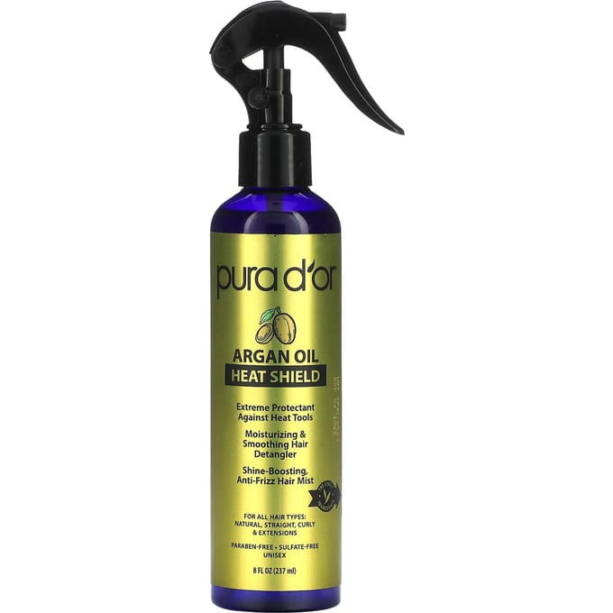 Pura D'or, Hittebescherming, Arganolie, 8 fl oz (237 ml) black