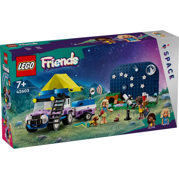 LEGO 42603 Friends Astronomisch kampeervoertuig Camping Speelgoed met Poppetjes
