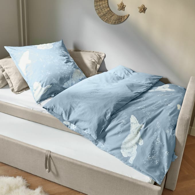LOBERON Dekbedovertrekset Hugo blauw