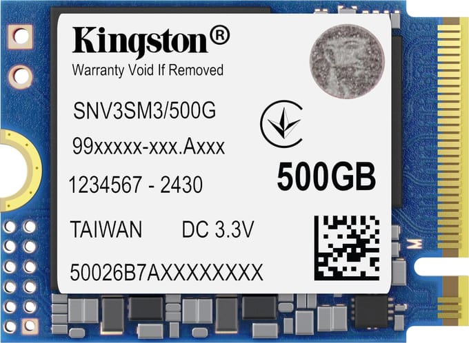 Kingston Technology 500G NV3 M.2 2230 NVMe SSD