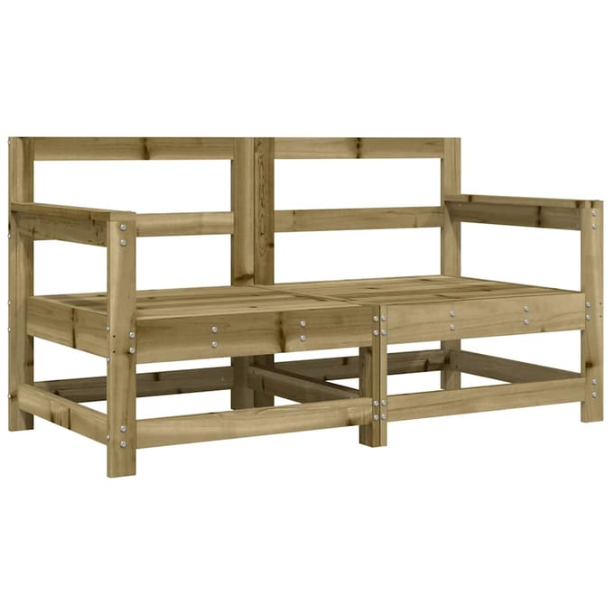 vidaXL - Tuinstoelen - 2 - st - met - kussens - geïmpregneerd - grenenhout
