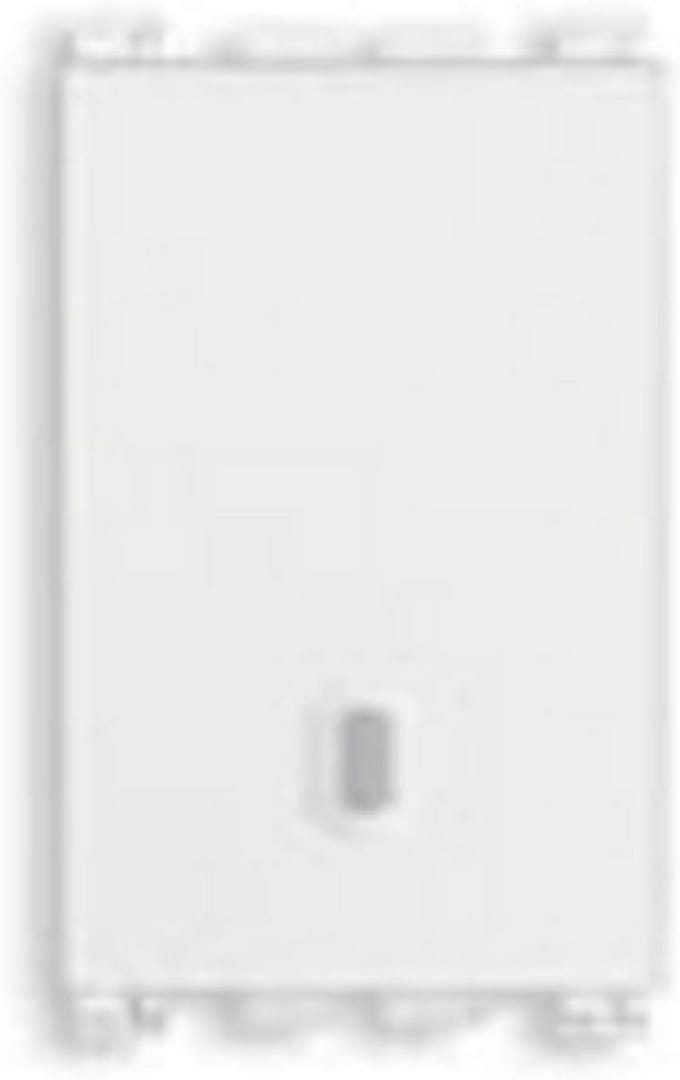 Drukknop 1P 10A - Wit, Elegant en Modern