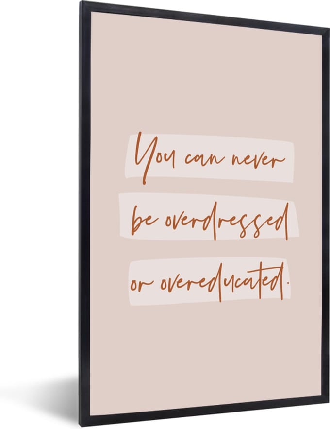 Fotolijst incl. Poster - Quotes - Studenten - Leren - Studeren - 20x30 cm - Posterlijst
