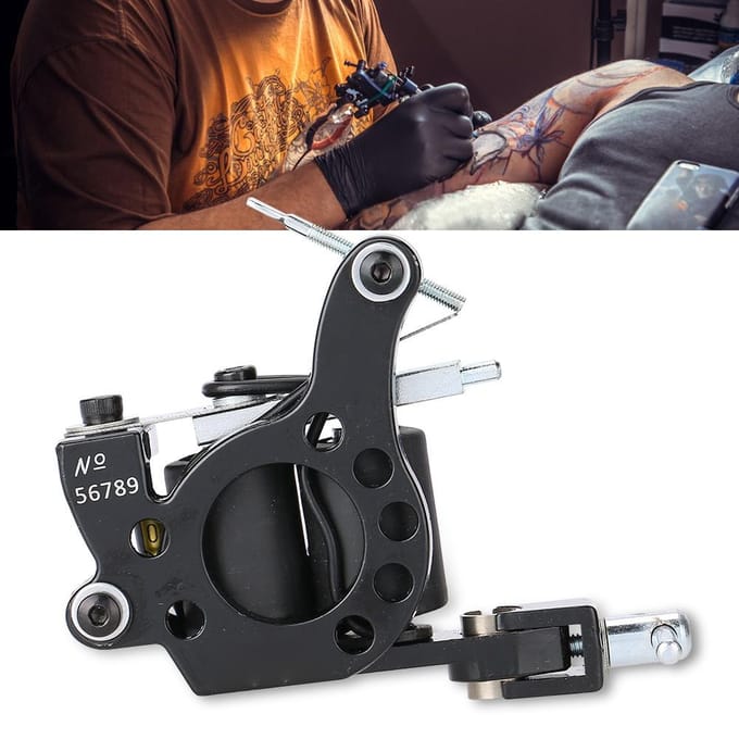 Professionele Legering Tattoo Machine Koperen Spoelen Tattoo Liner Machine Shader Gun black