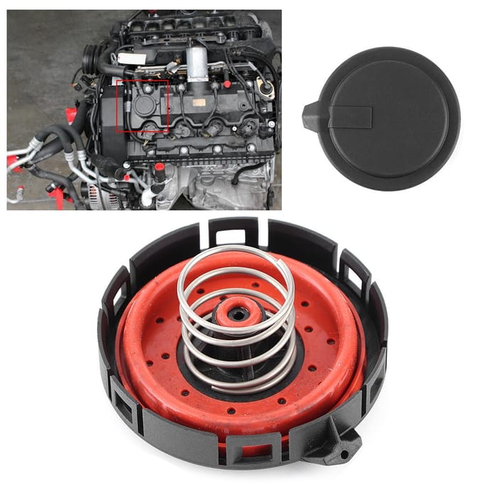 Paar Klep voor Carterventilatie 11127547058 Geschikt voor E60 E65 E66 X5 E53 X5 E70 black