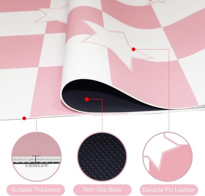 Leren Antislip Bureaumat - Waterdichte Grote Desktop Mousepad 90 x 40 CM