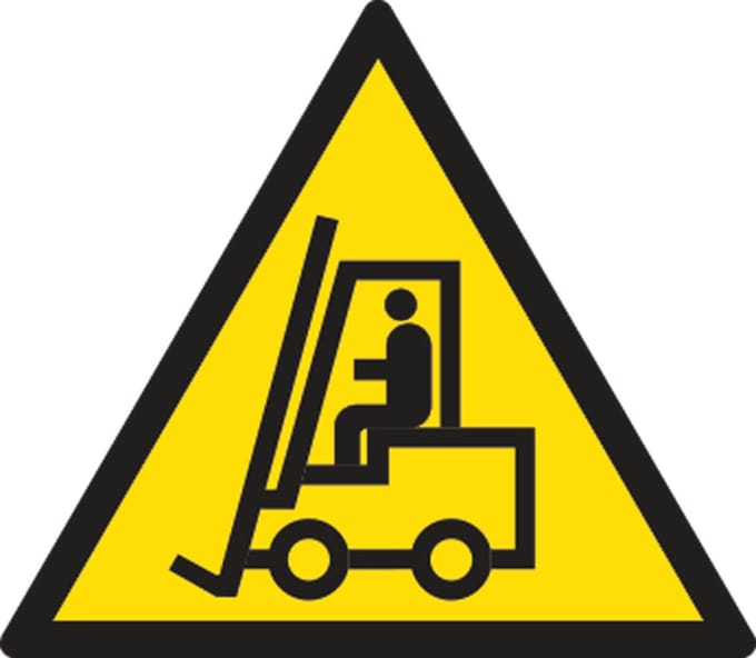 Heftruck sticker 150x150 mm - vinyl - ISO 7010 W014