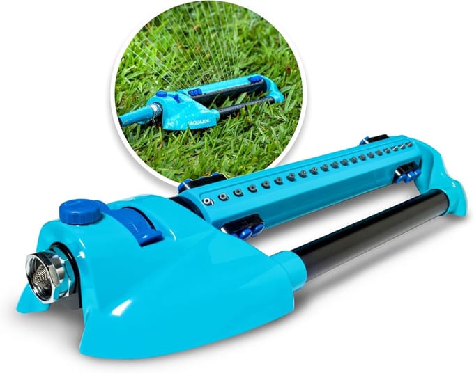 Oscillerende Sprinkler - Tuinsproeier Variabel - Gazon Besproeien - 6 Sproeikoppen Instelbaar - Tot 4900 m2