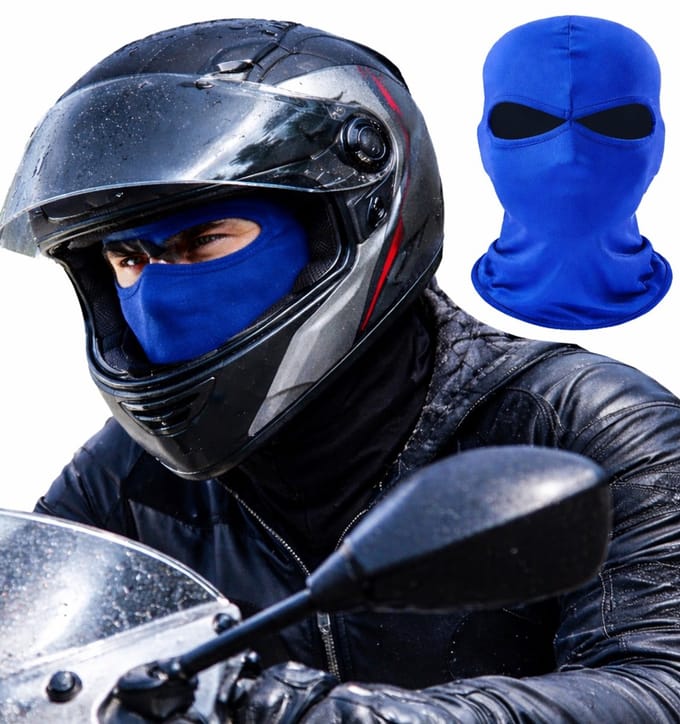 Balaclava Muts 2 Gaten I Bivakmuts I Skimuts I Muts Motor I Blauw