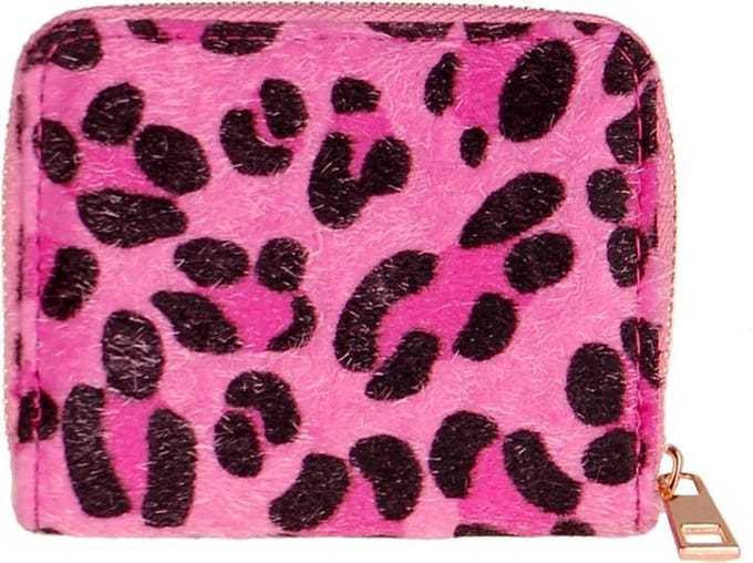 Portemonnee roze met wildlife print
