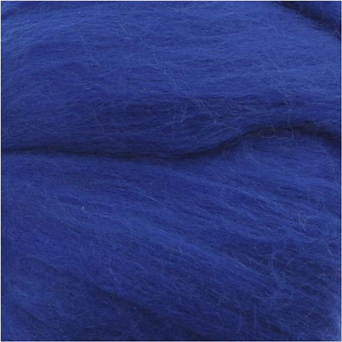 Merino Wol, dikte 21 my, koningsblauw, 100 gr/ 1 doos