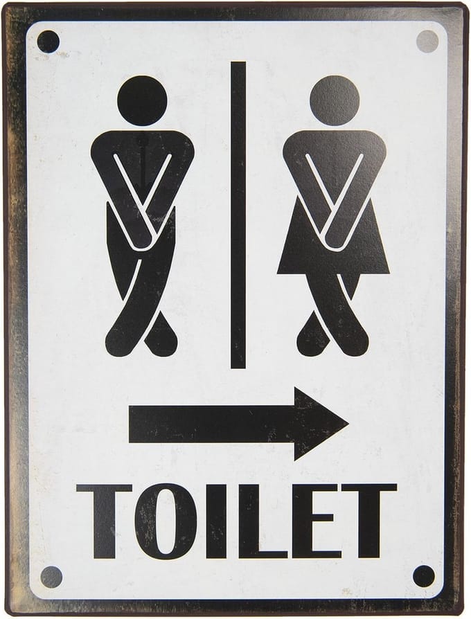 Clayre & Eef Tekstbord 26x35 cm Wit Zwart Metaal
