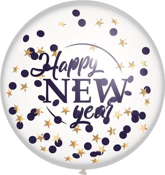 Oud En Nieuw - Confetti Ballon XL