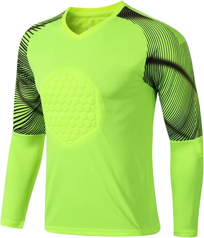 Voetbal Keepersshirt met Beschermende Vulling Lange Mouwen