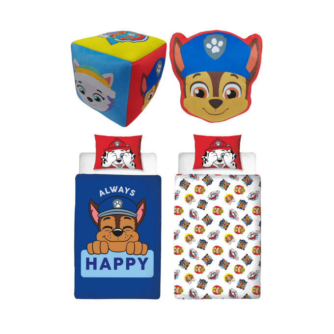 Paw Patrol slaapkamerset; dekbedovertreken kussens