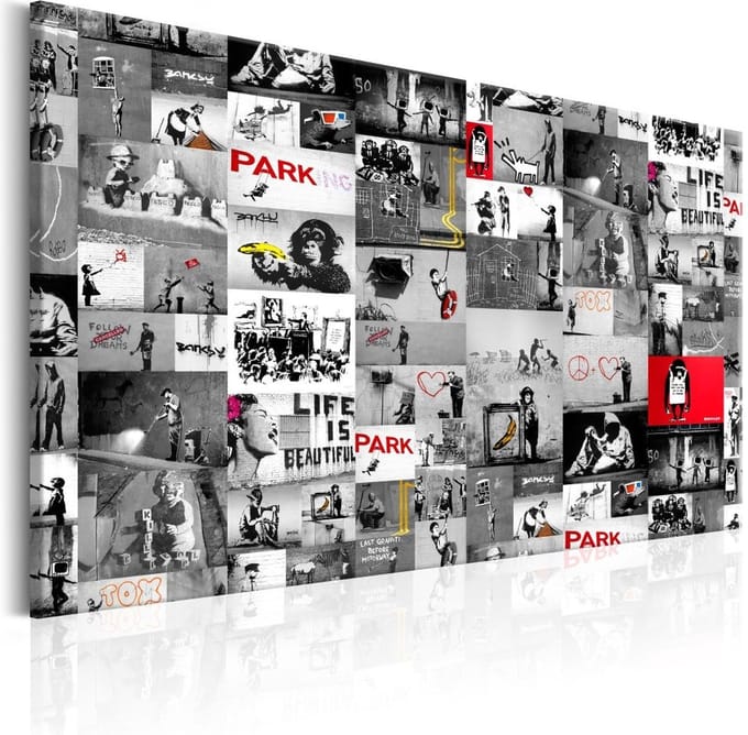 Schilderij - Street Art: Banksy