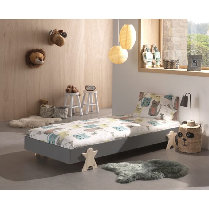 LUCEVI - Modulo Smiley Bed 90x200cm - Grijs