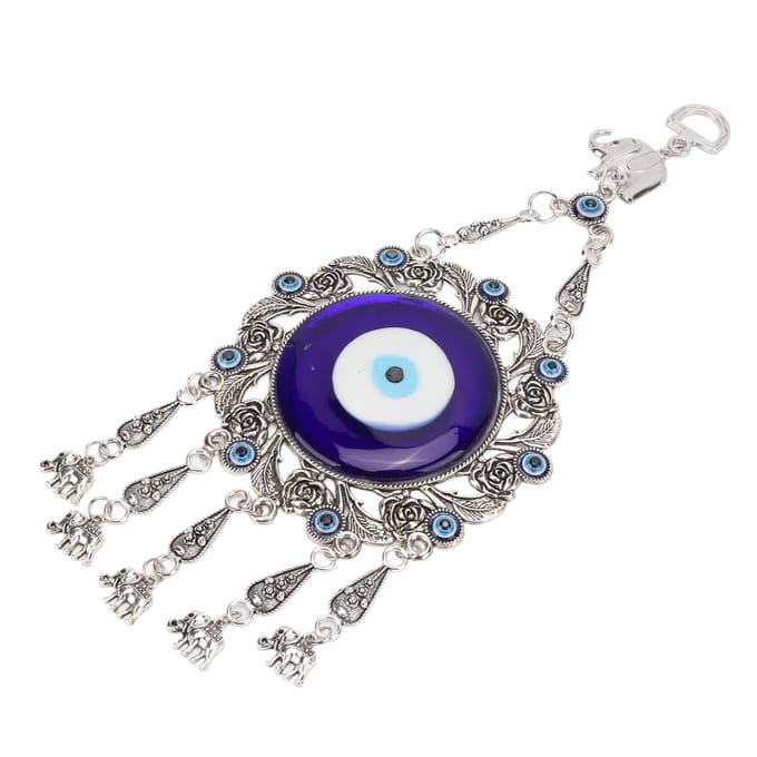 Blauw Oog Wanddecoratie Uniek Hanger Holle Bloemen Turkse Geluksmuurdecoratie voor Huis gray