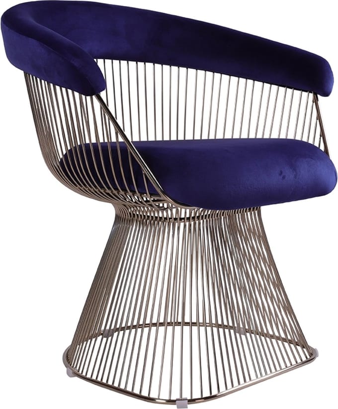 OHNO - Cairo Armleunstoel Small - Blauw - Zachte Zitting