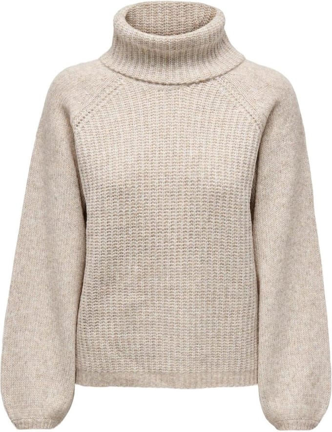 Jacqueline de Yong Trui Jdysilja L/s Roll Neck Pull. Knt 15276740 Oatmeal Dames Maat - XL