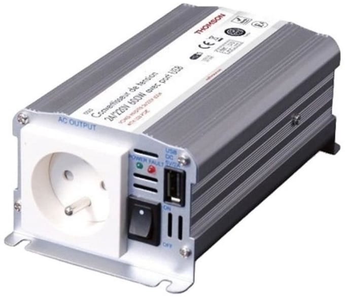 Spanningsomvormer - THOMSON - 24/220 V - 600 W - Met USB-aansluiting