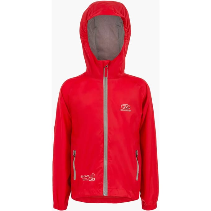 Highlander KinderRegenjas Stow & Go Maat 122/128 - Rood