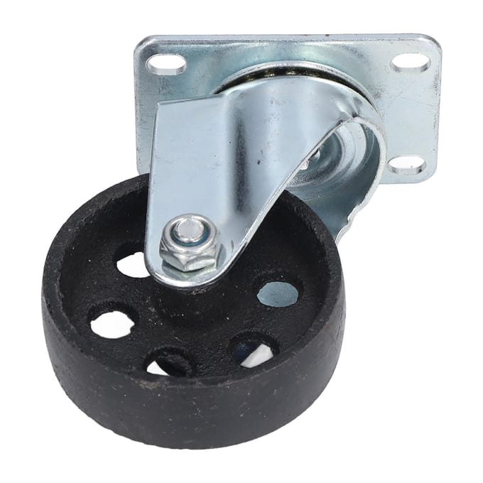 Zwenkwiel 3,5 inch Gietijzeren Wiel Dubbel Lager Zware Uitvoering Accessoire voor Kar Trolley