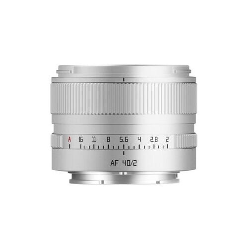 TTArtisan AF 40mm f/2   Sony FE-vatting zilver