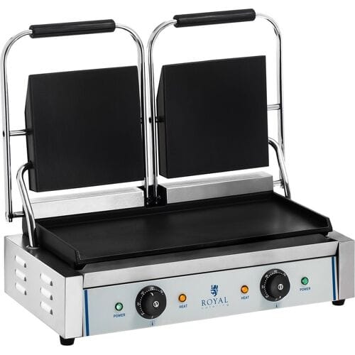 Royal Catering Dubbele contactgrill - glad - 2 x 1.800 W 10010335