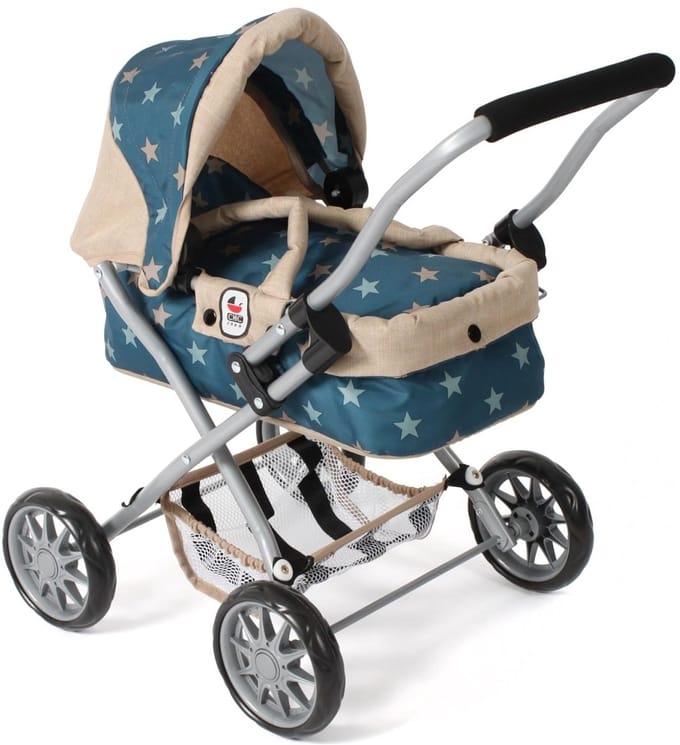Bayer Chic 2000 – Kleine Poppenwagen Smarty – Stars Turquoise Beige