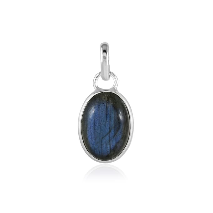 SilverGems Zilveren hanger met Labradoriet edelsteen