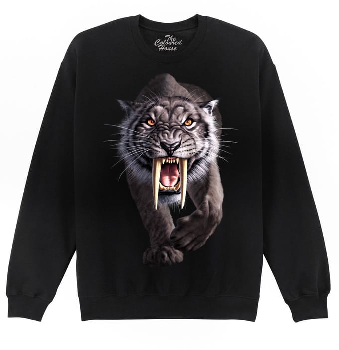 Sabeltand Tijger Black Sabertooth The Coloured House Sweater S