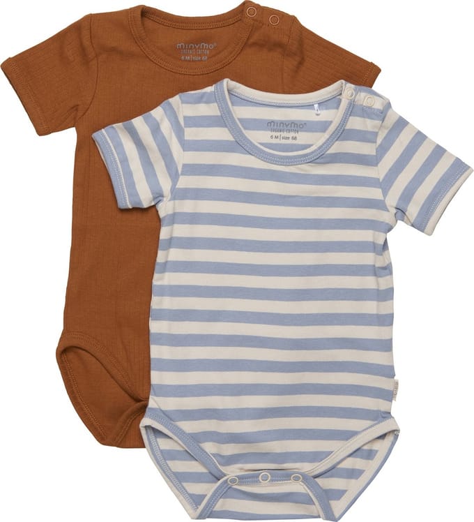 Minymo kinderbody SS (set van 2) Ashley Blue
