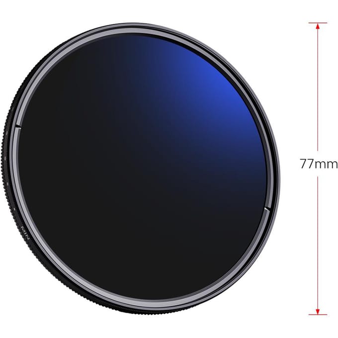 K&F CONCEPT 82mm ultradunne variabele ND-filter ND2 tot ND400 instelbaar grijsfilter ND2-ND400 77mm blue
