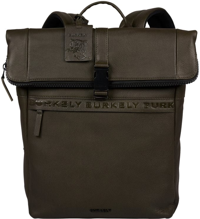 Burkely Minimal Mason Rolltop Backpack 14" - Rugzak - Volwassenen - Groen