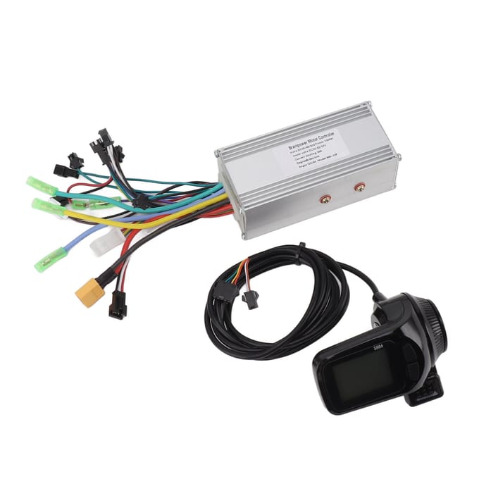 Elektrische Fiets Controller Kit 36V 48V 60V 1000W 38A Sinusgolf 3 Modus Borstelloze Controller 886 Duim black