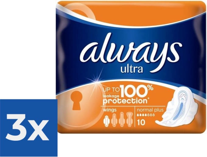 Always Ultra Maandverband Normal Plus - Voordeelverpakking 3 stuks
