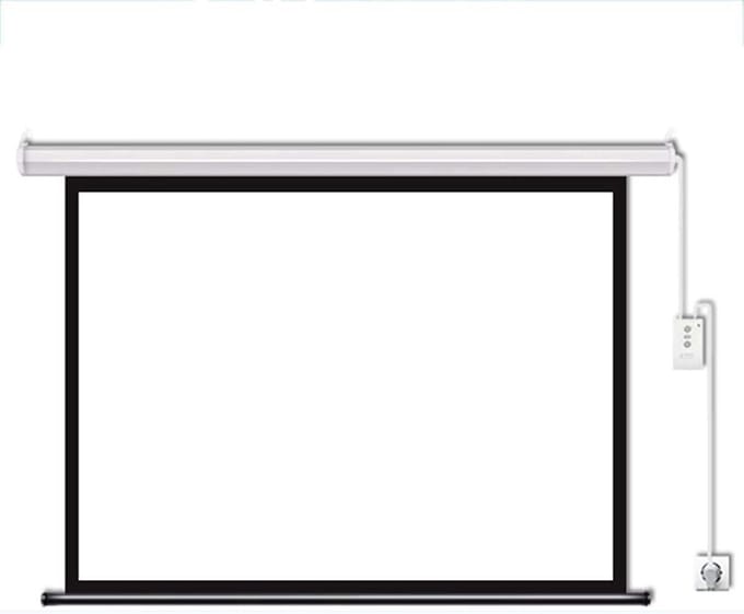 Elektrisch Projectiescherm - Filmscherm Gemotoriseerd - Thuisbioscoop Beleving - Full HD 3D Ready - 60 inch - Mat Wit
