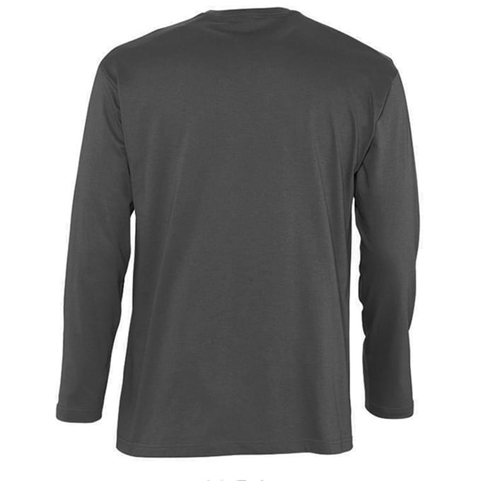 SOLS Heren Monarch T-Shirt met lange mouwen (Donkergrijs)