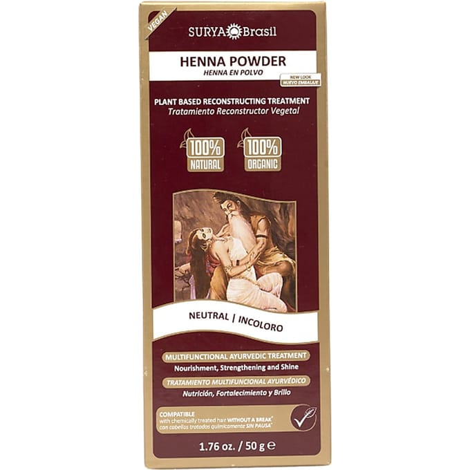 Surya Brasil Haarmasker Henna Poeder - Neutraal - 50 g