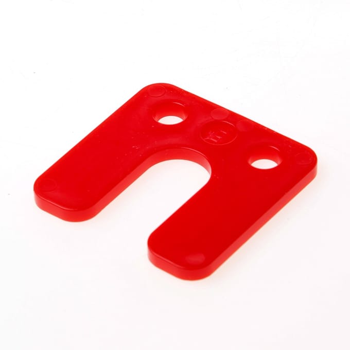 Drukplaten 5Mm 70X70mm Met Sleuf 45X20mm Rood Ks - 48 stuks
