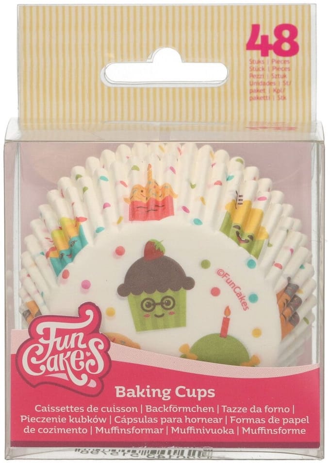 FunCakes Baking Cups - Cupcakes Party - 48 Stuks - Cupcake Vormpjes Papier